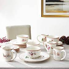 I also like the ornaments pattern. American Atelier Christmas Twig 20 Piece Dinnerware Set Cream V215 20 Set Pricepulse