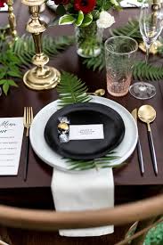 Birthday Black And White Table Setting Black White And Green Place Setting For A Chocolate Themed Brunch Dinner Table Setting Brunch Tablescape Brunch Party Decorations