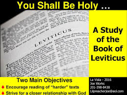 Leviticus is known as a book of rules (which it is). A Study Of The Book Of Leviticus Ppt Download