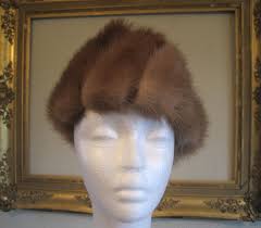 1950s designer mink and velvet hat