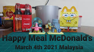 1x happy meal chicken burger. Mcdonald S Happy Meal Toys Spongebob March 4th 2021 Malaysia Stop Motion Part 2 Youtube