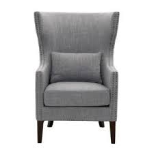 Home Decorators Collection Bentley Smoke Grey Upholstered Arm Chair 9434700130 The Home Depot In 2020 Upholstered Arm Chair Armchair High Back Accent Chairs