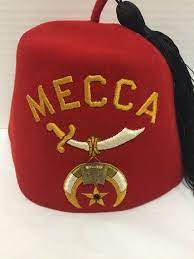 Shriners Mecca Hat Masonic Free Masonry Red Fez Tassel Vintage Hats Vintage Shriners Black Tassels