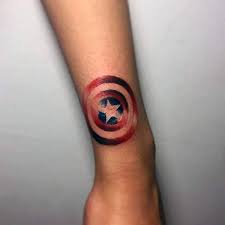 The shield that rogers carried into battle was made of indestructible steel and was shaped like a traditional heater shield. 70 Captain America Tattoo Designs For Men Superhero Ink Ideas