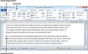 Insert Blank Pages In Word 2010 Tutorialspoint