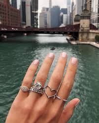 From Left To Right Pave Signet Ring Open Heart Ring Diamond Claw Stackable Ring Unique Diamond Rings Emerald Ring Gold Vintage Diamond Rings