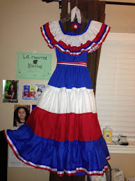 Dominican Republic Folkloric Dance Dress Caribbean Dress Cuban Dress Folklorico Dresses