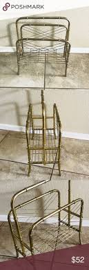 Mid Century Brass Regency Record Magazine Stand In 2020 Mid Century Magazine Stand Regency