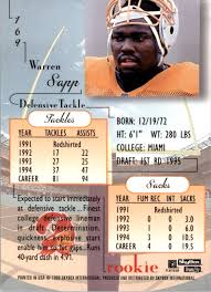 Shop comc's extensive selection of warren sapp rookie card rookie year football cards. Warren Sapp 1995 Skybox Premium Rookie Football Card 169 Djs Pokemon Cards
