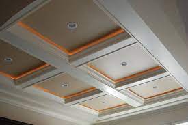 This is my favorite lighting design technique for adding atmosphere to a room but it costs because a coffer or dropped ceiling require architectural you can see how the coffer (below) hides the light source and creates a glow on the ceiling. Diy Coffered Ceiling Project Renoguide Australian Renovation Ideas And Inspiration Coffered Ceiling Lighting Coffered Ceiling Design Ceiling Design