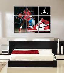 Large Michael Jordan Original Nike Air Jordans Shoe Wall Art Poster Decoraciones De Baloncesto Decoracion De Unas Interiores