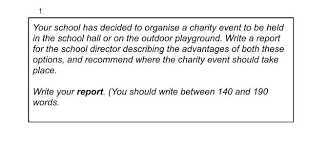 That's how important this structure is. How To Write A Report Cambridge B2 First Oxford House Barcelona