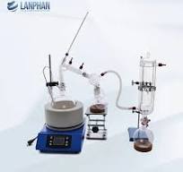 Peralatan Distilasi Fraksional Mini Digital Display Unit Distiller Langkah  Pendek Distilasi
