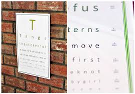 The Cheese Thief Personalized Eye Chart Valentines Wall Art
