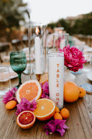 Korakia Pensione Wedding Palm Springs Tida Svy Spring Wedding Centerpieces Fruit Wedding Palm Springs Wedding