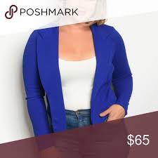 Beautiful Blazer Royal Blue Plus Size Jacket Top Great For Work Dress It Up Or Dress It Down As You Can See The In 2020 Clothes Design Beautiful Blazers Jacket Tops