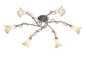 Fly 6 Light Semi Flush Ceiling Fitting E27 lamp holder could be convenient for many different kinds of bulbs with certification.