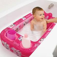 Amazon Com Disney Minnie Mouse Inflatable Safety Bathtub 2 1 Pound Baby