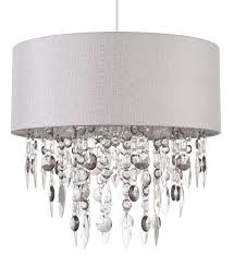 Modern Large 40cm Easy Fit Jewelled Grey Ceiling Light Chandelier Lamp Shade Ebay Chandelier Lamp Shades Ceiling Lights Chandelier Lighting