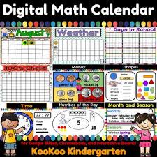 Digital Math Calendar For Google Slidesthis Digital Resource Can Be Used In Google Slides Google Classr Calendar Math Interactive Calendar Math Calendar Board