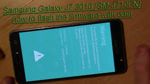 Samsung Galaxy J7 2016 Sm J710fn How To Flash The Firmware With Odin Youtube
