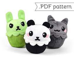 Animal Cupcake Plush Pdf Sewing Pattern Panda Bunny Alpaca Etsy In 2021 Plush Pattern Sewing Patterns Basic Sewing Kit