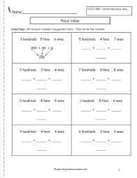 Place Value Writing Numbers Kids Math Worksheets 3rd Grade Math