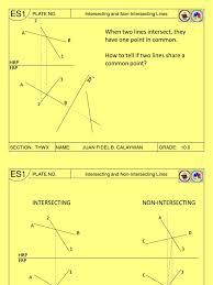 These two lines are represented by the equation a1x + b1y + c1= 0 and a2x + b2y + c2 = 0, respectively. Es 1 10 Intersecting And Non Intersecting Lines Pdf Geometry Classical Geometry