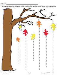 How can you make your own name. Printable Fall Line Tracing Worksheets Supplyme