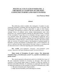 După schimbarea legii partidelor politice în 2015, numărul de partide politice din românia a explodat, ajungând la peste 160. Political Cleavages In Romania A Theoretical Overview Of The Post Communist Parties And Party Systems Munich Personal Repec Archive