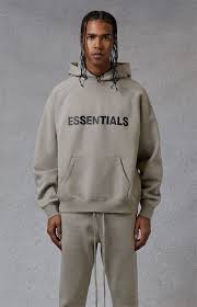 Fear of god essentials sweatpants black. Pullover H Oodie Applique Logo Olive Khaki Fear Of God Essentials