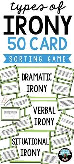 Teaching Types Of Irony In Your Class Go Beyond Worksheets With These Fun Interactive Task C Middle School Reading School Reading Middle School Language Arts