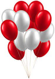 Balloons White Red Clip Art Image Happy Birthday Art Balloons Clip Art