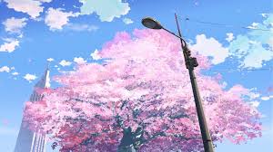Wallpaper ID: 127570 / 5 Centimeters Per Second, city, trees, anime, pink,  sky free download