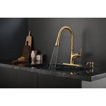 Faucet is attractive and functional but the included soap dispenser is terrible. Kitchen Faucets With Soap Dispenser Included Wayfair