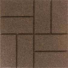 Envirotile Reversible 16 In X 16 In X 0 75 In Earth Brick Face Flat Profile Rubber Paver Mt5001607cm The Home Depot Rubber Patio Pavers Outdoor Rubber Flooring Rubber Floor Tiles Outdoor