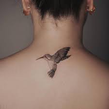 Realistic hummingbird tattoo black and grey. Micro Realistic Hummingbird Tattoo On The Ankle