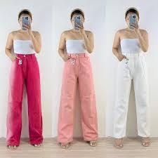 DENIM WIDE LEG SQUARE PANTS...