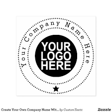 Vintage rubber stamp mounted wood block art stamp. Create Your Own Company Name With Your Logo Rubber Stamp Zazzle Com In 2021 Custom Rubber Stamps Custom Stamps Stamp Design