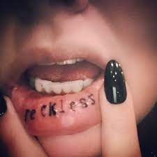 Photo By Shahabi Karim On Instagram Reckless Innerliptattoo Inner Lip Tattoo Simplistic Tattoos Lip Tattoo Ideas