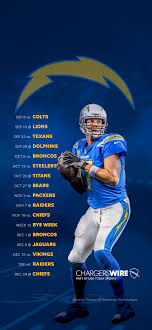 2019 Los Angeles Chargers Schedule Downloadable Wallpaper