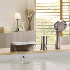 Kludi 3 loch luxus armatur waschbecken waschtisch wasserhahn mit ablauf garnitur. Wannenrand Armatur 3 Loch Einhand Nickel Geburstet