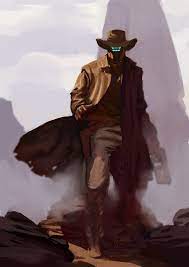 Https Cdna Artstation Com P Assets Images Images 006 452 214 Large Barry Brown Jr Comp Workbw Jpg 1498 Cowboy Design Concept Art Characters Robot Concept Art