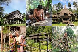 Rumah panjang banyak dibuat berhampiran sungai di mana ianya menjadi tempat laluan utama bagi masyarakat di sarawak. Sarawak Culture Village Lokasi Pelancongan Utama Untuk Kenali Lebih 30 Etnik Suku Kaum Sarawak Libur