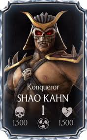 To unlock shao kahn, finish the mk side of story mode. Shao Kahn Konqueror Mortal Kombat Mobile Wikia Fandom