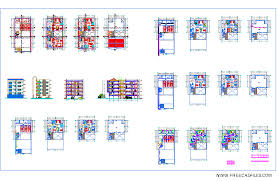 W.c., sinks, baths, sowers, urinals, spas, squat toilet, mixers in plan and elevation view. Condominium Apartment Building Dwg