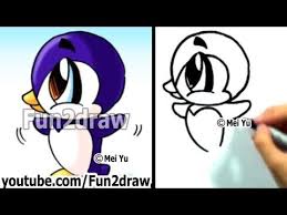 Would you like to draw your very own cartoon penguin? How To Draw A Cartoon Penguin Fun2draw Animal Drawings Drawing Videos For Kids