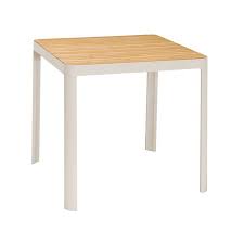 This teak bar table will remain the family for a long time. Shop Now For The Portals Outdoor Square Bar Table In Light Matte Sand With Natural Teak Wood Top Accuweather Shop
