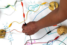 Connect the two potatoes with one alligator clip lead. Steam Activity Light It Up With Potatoes The Giant Room