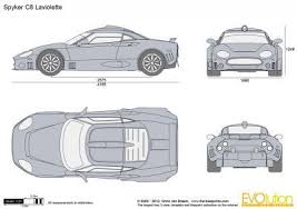 Spyker C8 Laviolette Blueprints Automotive Artwork Vector Drawing